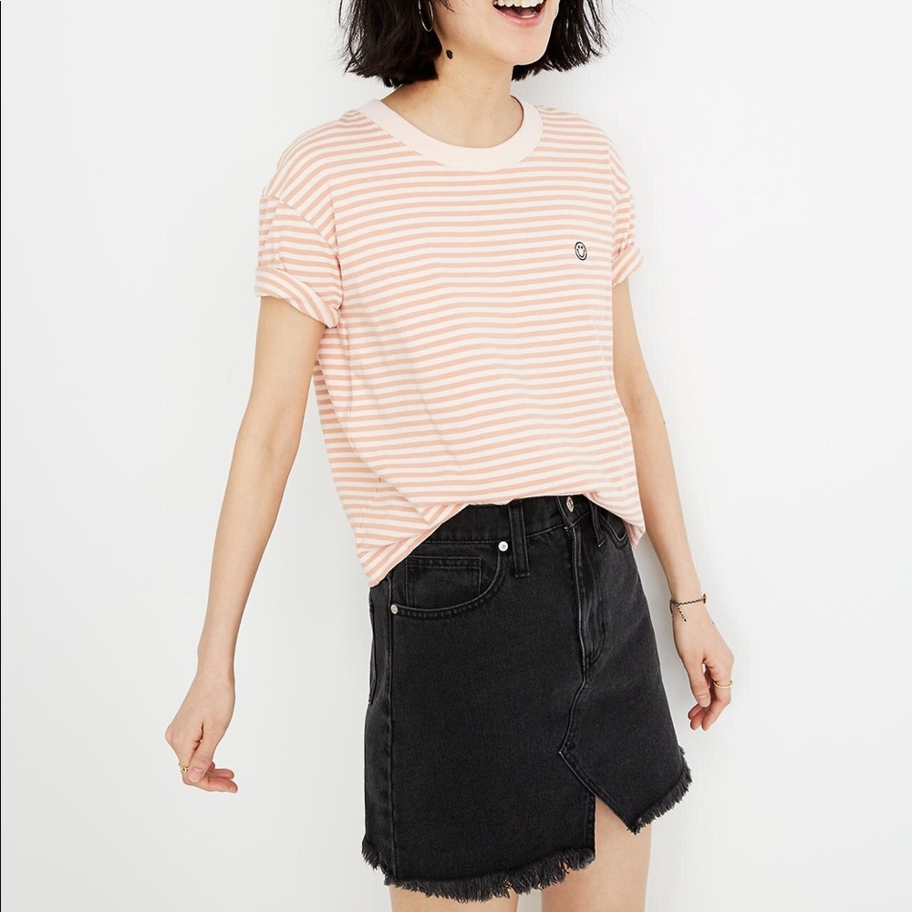 Madewell Black Denim Skirt